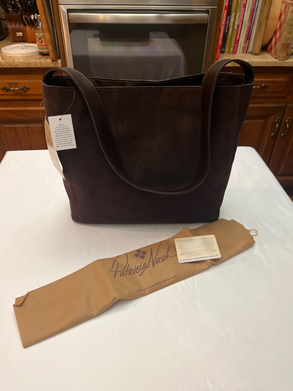NWT Patricia Nash Dark Brown Suede Prairie Hobo Bag. NWT. - Picture 15 of 15